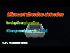 How to: Minecart direction detection tutorial // MCPE Minecraft Bedrock (Mobile, Xbox, Pc, PS4)