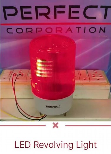 LED Revolving Light | LED Indicator light | Red Revolving Light with Sound | Perfect Corporation