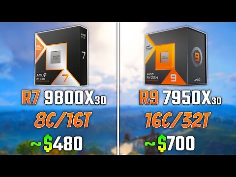 RYZEN 7 9800X3D vs RYZEN 9 7950X3D | Test in 6 Games