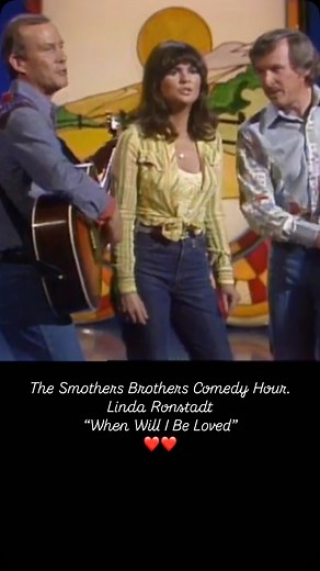 MissMissyPhillly🎼🎹🎸 on Instagram: "The Smothers Brothers With Linda Ronstadt “When Will I Be Loved” 1975 #❤️ When Will I “When Will I Be Loved”Be Loved” was written by #PhilEverly of the #EverlyBrothers, who had a US top-ten hit with it in 1960. Linda Ronstadt covered the song in 1975, and her version was an even bigger hit in the US, peaking at No. 2. #lindaronstadt #whenwillibeloved #thesmothersbrothers #1970smusic #popmusic #70smusic #1970s #poprock #60smusic #1960s #1960smusic #countryroc