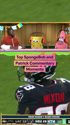 SpongeBob and Patrick NFL commentary cannot be topped #NFLWildCard