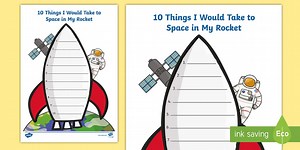10 Things I Would Take to Space In My Rocket Writing Frame
