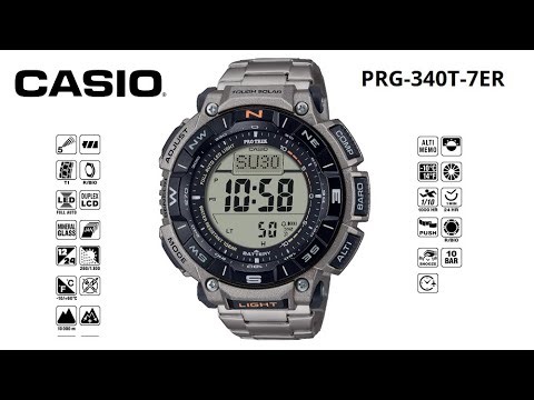 Casio watch Protrek PRG-340T-7ER module 3513 Unboxing Unpacking and view.