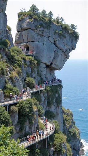 Horrifying Moment! Giant Boulder Collapses on Cliff Walkway — Some Visitors Swept Over the Edge! 😨🌄 Real disaster footage you have to see. 👉 Share this — your friends won’t believe it! 🔁 #cliffcollapse #boulderfall #danger #thrill #viral #trending #mustwatch #wow #epic #disaster #shocking #reels #facebookreels #shorts #adrenaline #extreme #unbelievable #heartstopping #realfootage #cliffdanger #themeparkfail #world #1000Mviews #globaltrending | SM Shohagh