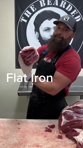 Flat Iron #flatiron #steak #beef #cow #grassfed #butcher #sharpknife #educational #knowyourfood #processing #diy #steaklover #meatlover #meat #fyp #viral #beardedbutchers | The Bearded Butchers