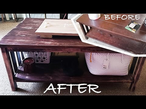 REFINISHING A COFFEE TABLE | Distressed Look on Wood