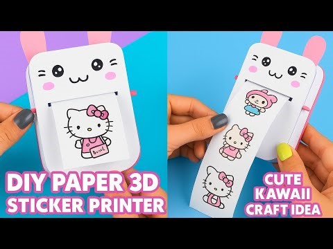 DIY Paper 3D Sticker Printer 🖨 | How to Make Your Sticker Machine at Home