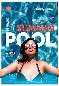 Blue Creative DJ Pool Party Free Flyer Template PSD | by Elegantflyer