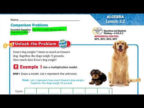 Go Math 4th grade Lesson 2.2 Comparison Problems