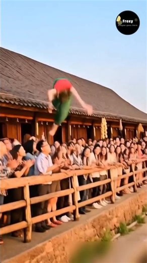 terrace amazing girl performance Circus act ! #viralvideos #shorts #trending