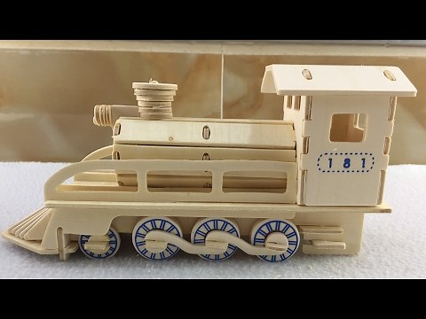 DIY Miniature Locomotive ~ 3D Wood Craft Construction Kit