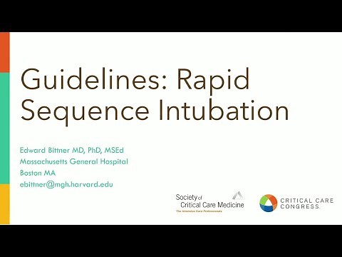 New SCCM Guidelines: Rapid Sequence Intubation, Recognizing Critical Illness, and Glycemic Control