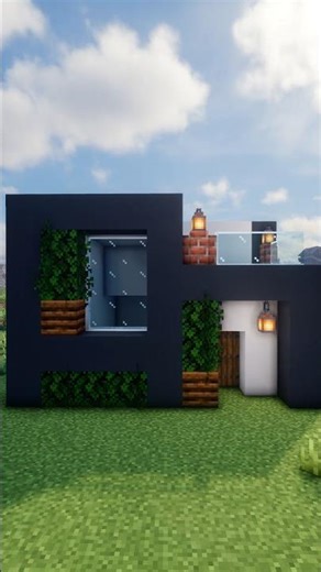 Sleek Modern Black House | Minecraft Survival Build🏠