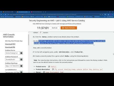 AWS Using AWS Service Catalog