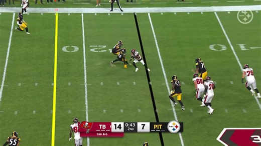 Tez Johnson puts Steelers' defenders on skates following 8-yard snag
