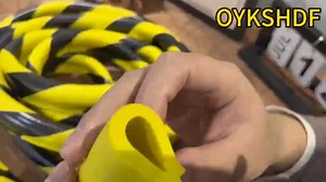 Edge Protector, 196.9in/5m High Visibility Safety Foam Padding, U Channel Edge Corner Guard, Self Adhesive Bumper for Sharp Edge, Sheet Metal, Yellow Black