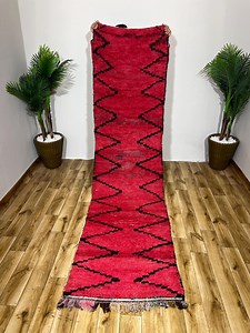 Boujaad Runner 2000 Handmade Moroccan Rug - 10.4ft Soft Pink, Sunset Orange Carpet - Premium High-quality Wool Boho Hallway 10.40x2.69 Ft - Etsy Canada