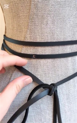 Natural Brown Leather String Belt: Multi-wrap Waist & Body Strap - Etsy