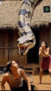 Giant Python on Village Hut Shocks Everyone | Unreal Jungle Encounter #usa #usashorts #shorts#vairal
