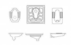 Squat Toilettes - Free CAD Drawings