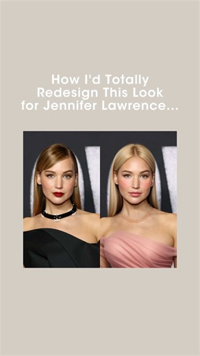 Why Visual Harmony Matters: Redesigning Jennifer Lawrence for her Light Spring Palette. 🎨✨ #ColorAnalysis #ColorTheory #LightSpring #JenniferLawrence #StyleAnalysis