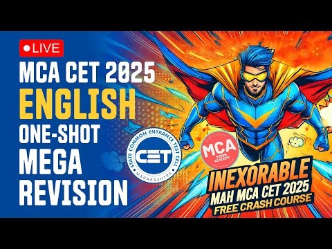 English Mega Revision Series for MCA CET 2025 🚀 INEXORABLE Free Crash Course 🔥 One Shot Video