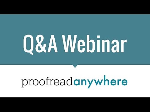 Q&A Webinar with Caitlin Pyle of Proofread Anywhere