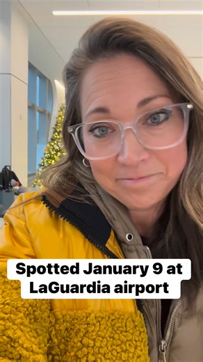 Spotted the evening of January 9 at LaGuardia— I’m ok with holiday cheer all of January - why not? 😝🎁😁🥰 | Ginger Zee