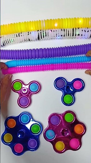 Pop It Pop Tube Fidget Spinner Toys #shorts