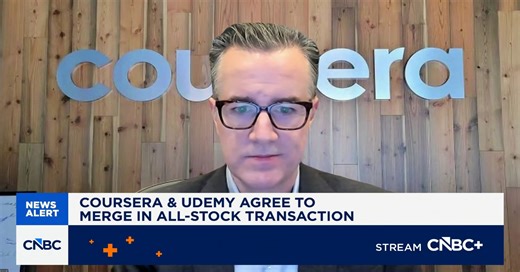 Coursera CEO on all-stock Udemy deal: Gives us ability to meet upskilling needs