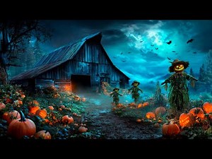 Haunted Pumpkin Farm 🎃 Relaxing Halloween Ambience 👻 Spooky Sounds, Best Halloween Music