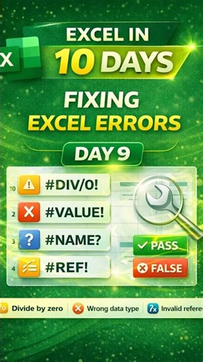 Day 9 – Fixing Excel Errors