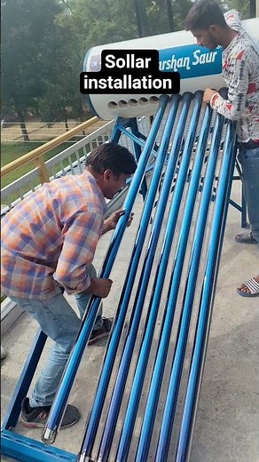 ☀️water Solar heater Installation in 60 Seconds |🏠 Going Solar? Watch This Installation!