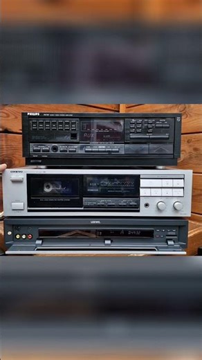 Vintage Hi-Fi: Philips Amp + Onkyo Deck Sound Test! #shorts