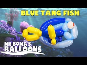 Blue Tang Fish Balloon Animal Tutorial (Balloon Twisting and Modeling #33 )