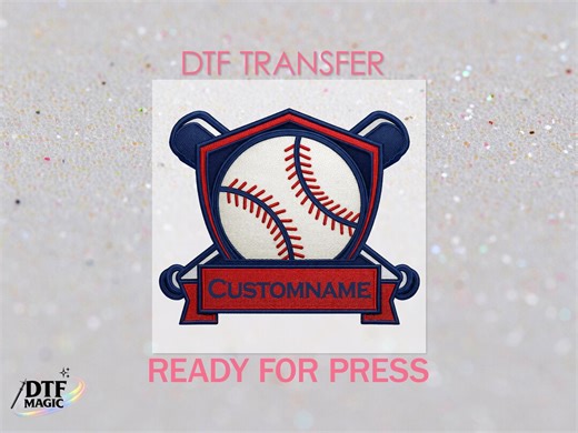 Custom Baseball DTF Transfer, Personalized Name Iron On, Sports Heat Transfer for Shirts - Etsy