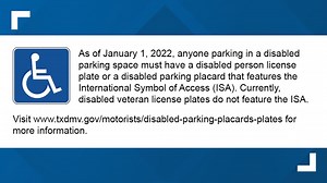 New law goes into effect Jan. 1 for Disabled Veteran license plates