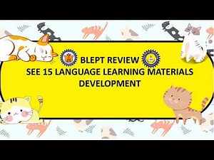 LANGUAGE LEARNING MATERIALS DEVELOPMENT
