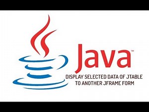 JAVA Program - Display Selected Data Of Jtable To Another Form