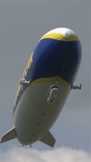 How does the efficiency of an airship depend on its size?