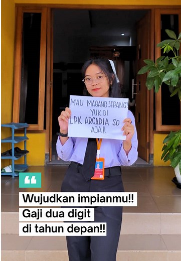 IMPIAN MENANTIMU DI TAHUN DEPAN!! Jangan lewatkan kesempatan kali ini! Raih impianmu untuk magang ke Jepang di tahun 2026‼️ LANGSUNG CEK PERSYARATANNYA⬇️⬇️⬇️⬇️ Syarat Pendaftaran : - Laki/Perempuan 18-26 tahun - Minimal SMA/SMK/Paket C - Tinggi minimal 150cm (perempuan), 155 cm (laki-laki) - Sehat Jasmani Rohani - Tidak Bertato, Bertindik, Patah Tulang, Tidak terlibat Narkoba, minus maksimal -2 - Pernah belajar B. Jepang nilai plus - Scan/FC Ijazah (Pendidikan Terakhir ) - Hasil Medical Check Up