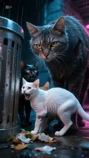 Three Stray Cats Fighting for Survival | Emotional Story