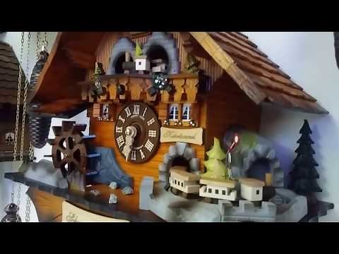 Cuckoo clock 8 day train black forest foresta nera 8 giorni trenino Hubert Herr