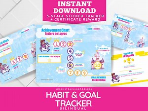 Printable Goal Kid Sticker Chart Learning Routine Reward DIY Kindergarten Schoolwork Routine Brushing Teeth Tracker Daily Chore Chart Goals - Etsy Canada