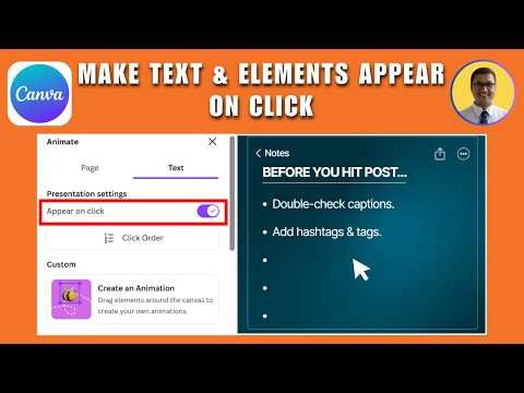 How to Make Text & Elements Appear On Click in Canva 2026