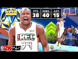 LEGEND SHAQ “DIESEL” BUILD is DOMINATING RANDOM REC in NBA 2K25!