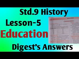 Std.9 History Lesson.5 Education Digest's Answers Maharashtra Board