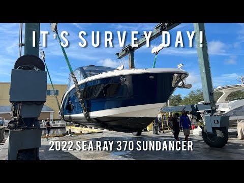 Full Survey Day on a 2022 Sea Ray 370 Sundancer | Yacht Broker Walkthrough & Buyer Insight