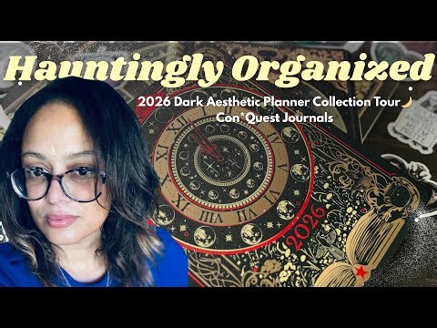 Hauntingly Organized 🖤 2026 Dark Aesthetic Planner Collection Tour🌙 Con*Quest Journals