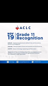Grade 11 Recognition Day | ACLC - Naga